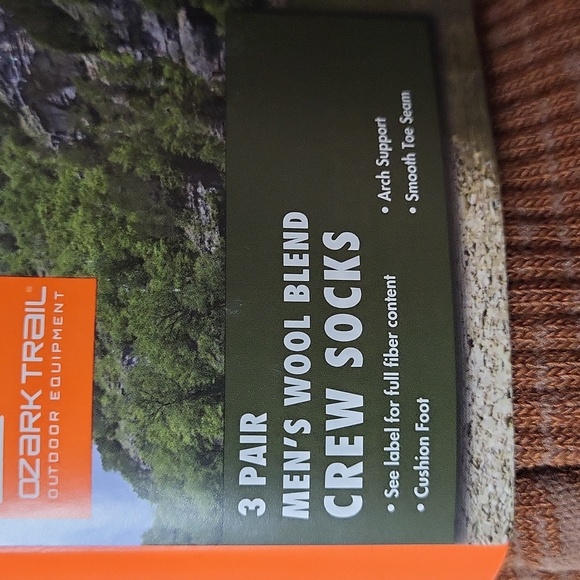 Ozark Trail Men's Wool Blend Crew Socks 2-Pack Bundle - Picture 4 of 7